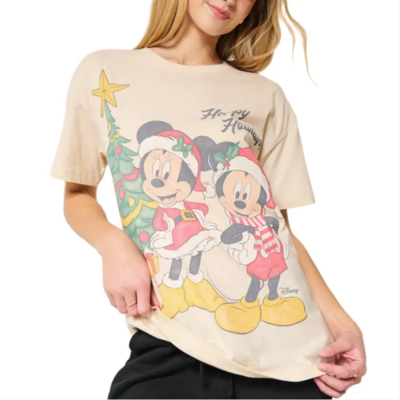 Hollister T-Shirt Women's Beige Yellow-2