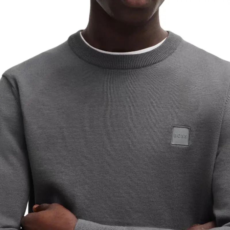 HUGO BOSS Kanovano Logo Patch Knitted Jumper-4