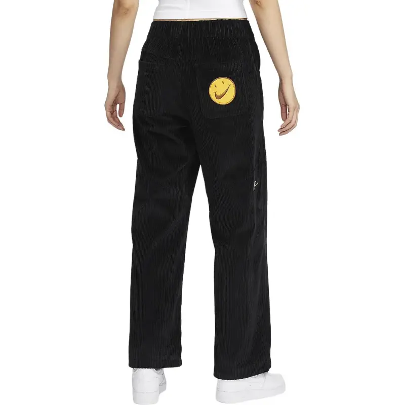 Nike Women'ss Letter Logo Wide Leg Pants Black-3