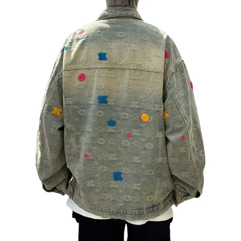 MGXEK Denim Jacket Unisex Yellow Mud-3