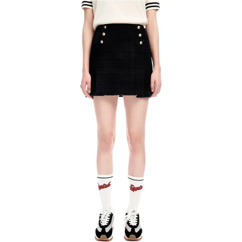 III VIVINIKO Casual Short Skirts Women's Black-3