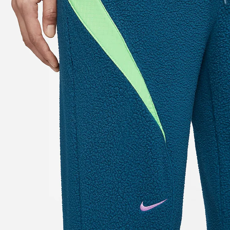 Nike Knitted Sports Pants Women's Embroidered Straw Blue-5