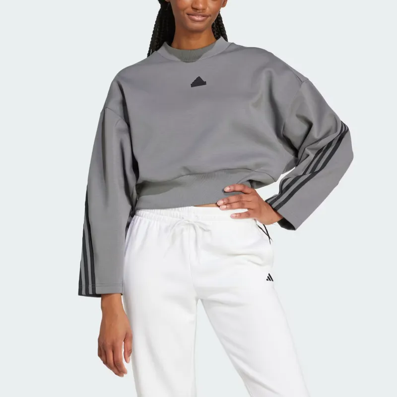Adidas Future Icons FW24 3-Stripes Sweatshirt Sweatshirt Women's Gray-2