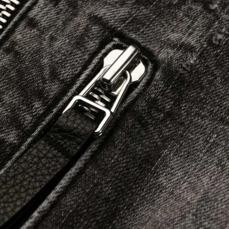 PHILIPP PLEIN Biker Destroyed Skinny Jeans-5