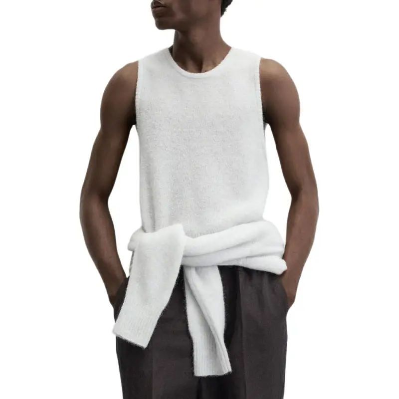 ZARA Tank Tops Men's Light Blue-4