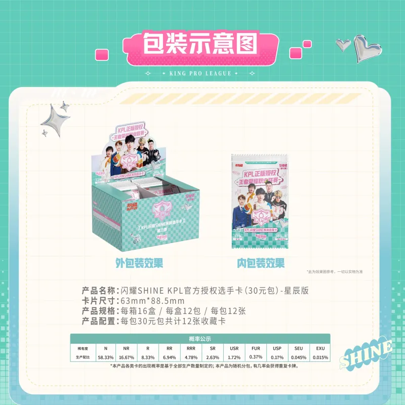 BUFFUN Sparkling SHINE Series 3 KPL Collectible Card Stellar Edition Collectible Cards 12 Packs/box-1
