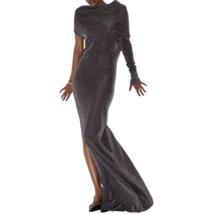 FENDI Draped Lurex Gown-2