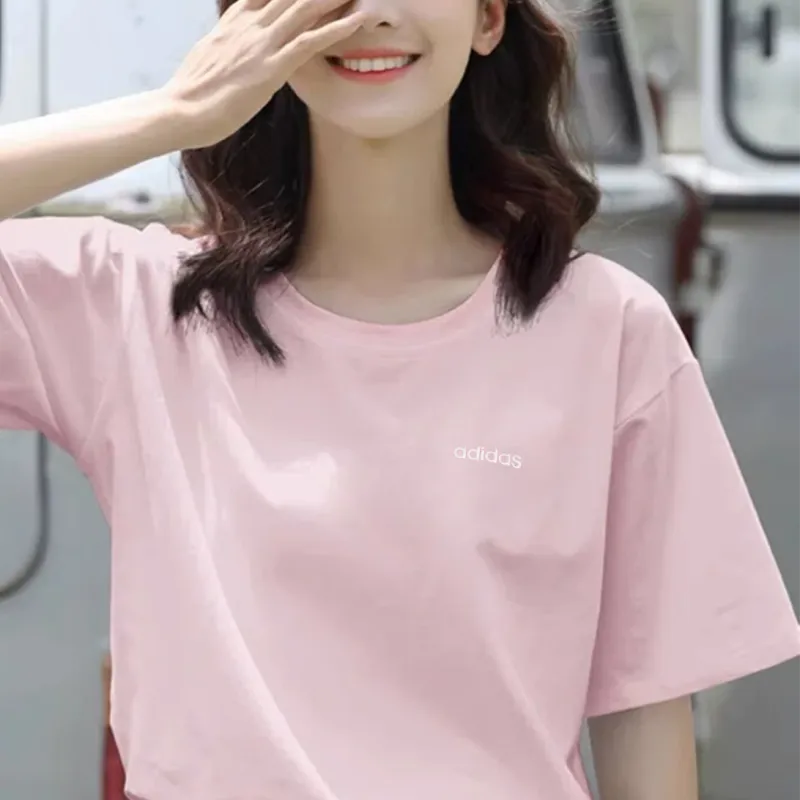 Adidas Regular T-Shirt Women's Pink-2