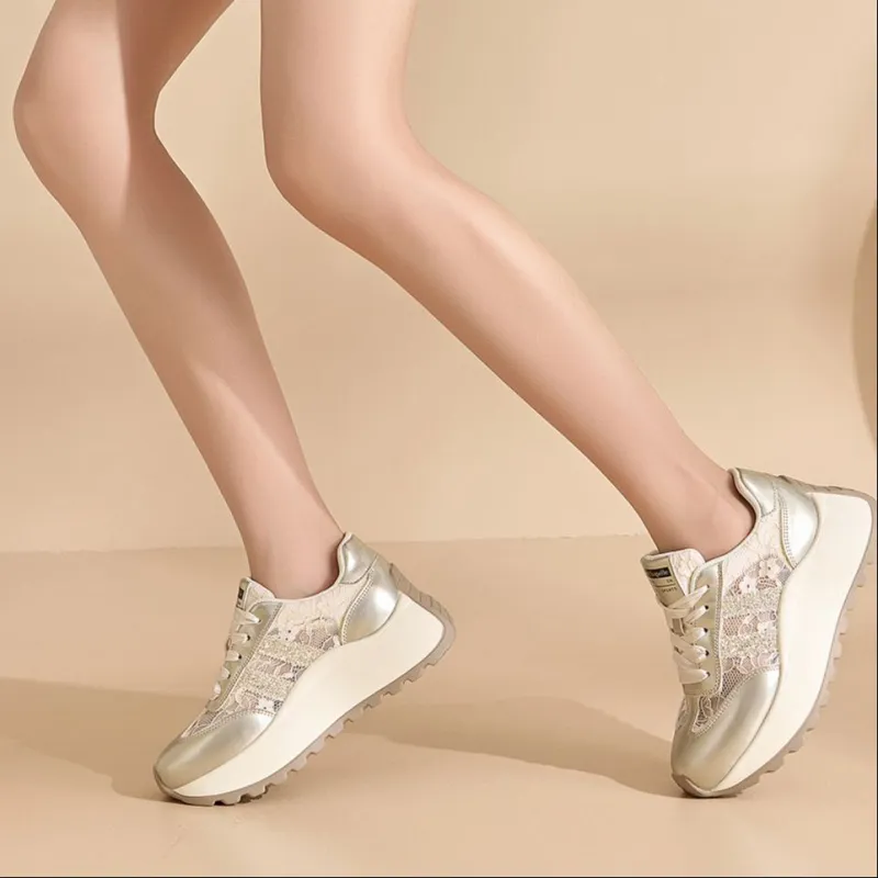 La Chapelle Slip Resistant And Breathable Low Top Chunky Sneakers Women's-18