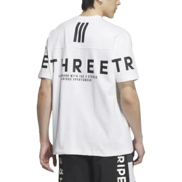 Adidas 3 StripesSportswear SS25 T Shirt Men's White-3