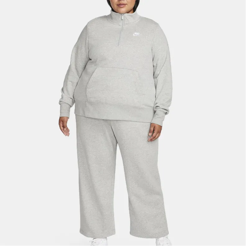 Nike Sportswear Club Fleece Sweatshirt Women's Dark Gray Heather/White-3