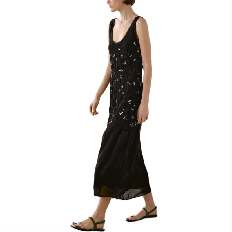 Massimo Dutti Sleeveless Dress Women's Black-3