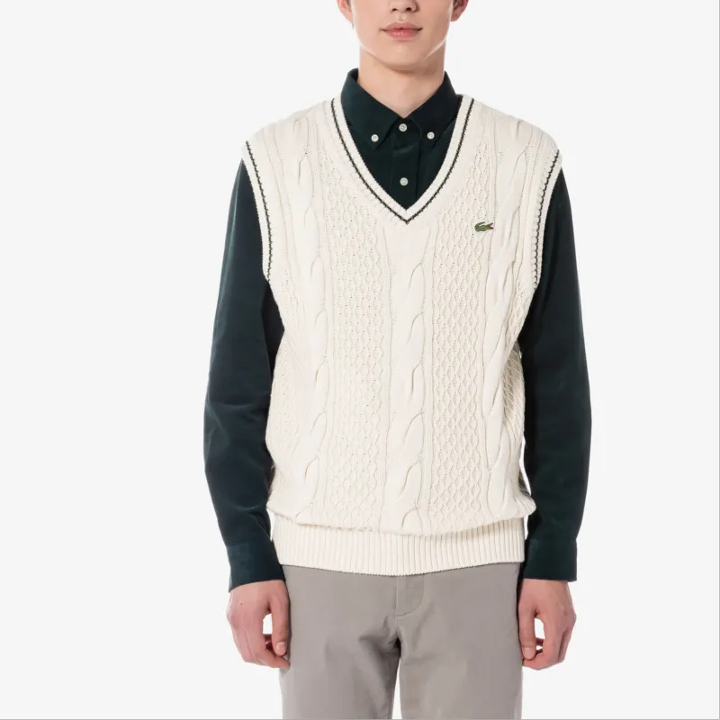 LACOSTE Tank Tops Men White-2