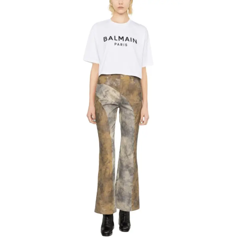 BALMAIN Logo print T shirt-2