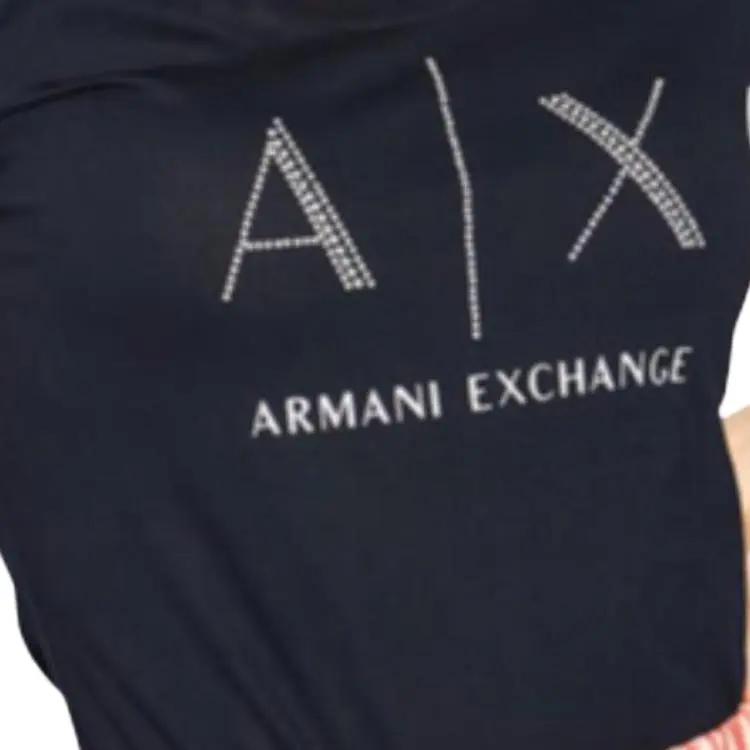 ARMANI EXCHANGEAE T Shirt Women's Navy Blue-4