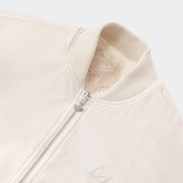 Adidas Originals BOMBER Reversible Fur Bomber Jacket Men's Wonder White-2