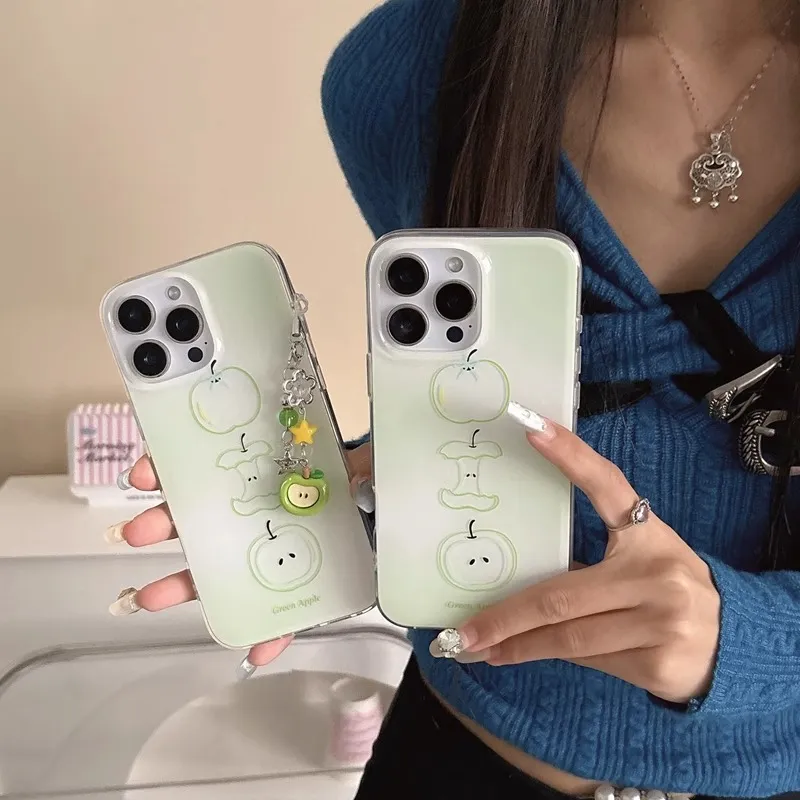 Wei Xin Acrylic Material Blended Green 3 Pcs Apple Phone Cases Compatible With IPhone 16/15 Pro Max/Apple 13/14 Pro/Max-2