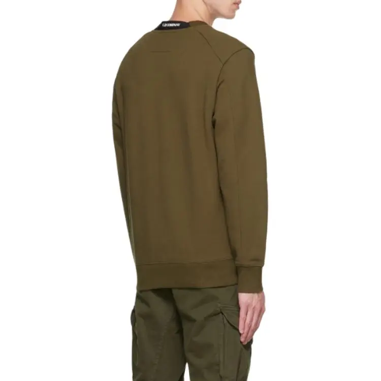 C.P.Company Diagonal Raised Fleece Crewneck Lens Sweatshirt-4