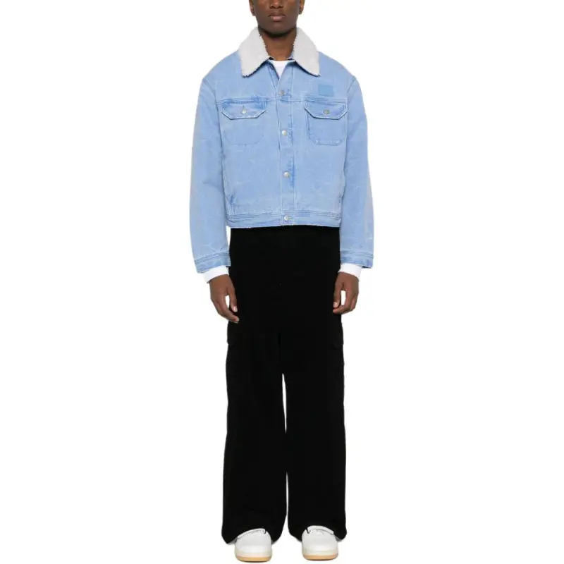 Acne Studios Logo Patch Buttoned Denim Jacket-4