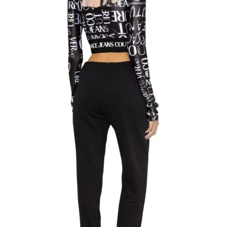 VERSACE JEANS COUTURE SS23 Knitted Sports Pants Women's Black-4