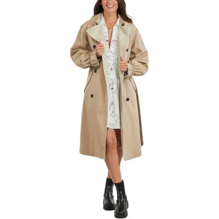 Desigual Trench Coat Women's Beige-1