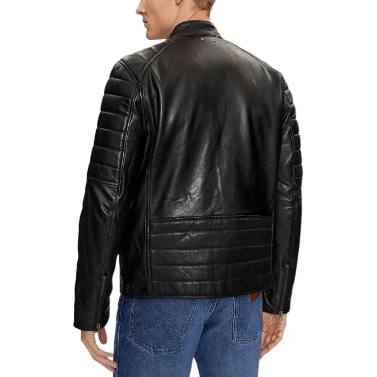 Pepe Jeans Leather Jacket Men's Black-1
