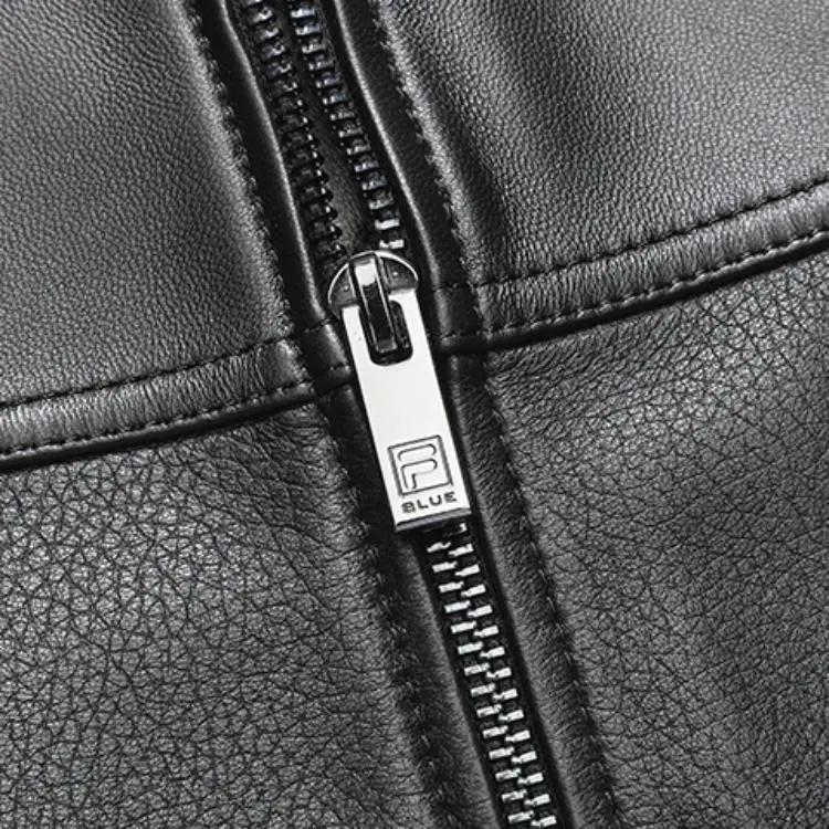 FILA Leather Jackets Men Jet Black-2