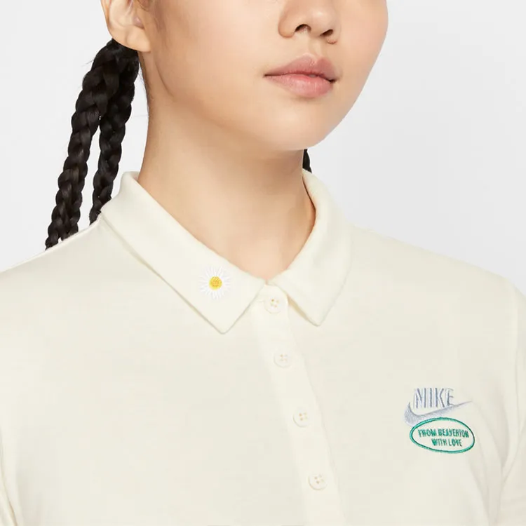 Nike Short Sleeved Dresses Women's Sail White-3