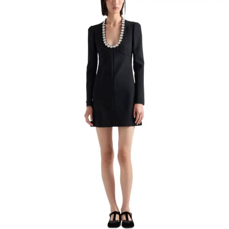 PRADA Glass Crystal Embellishment Dress-1