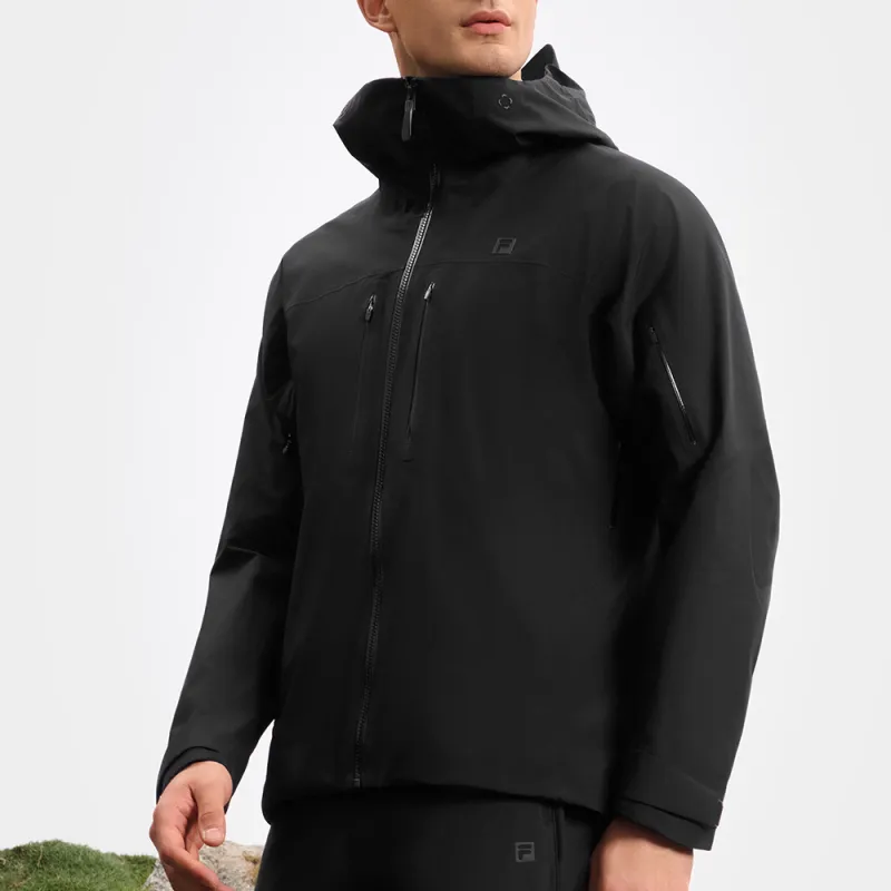 FILA Water Resistant Windbreaker Jacket Men's Pitch Black-4
