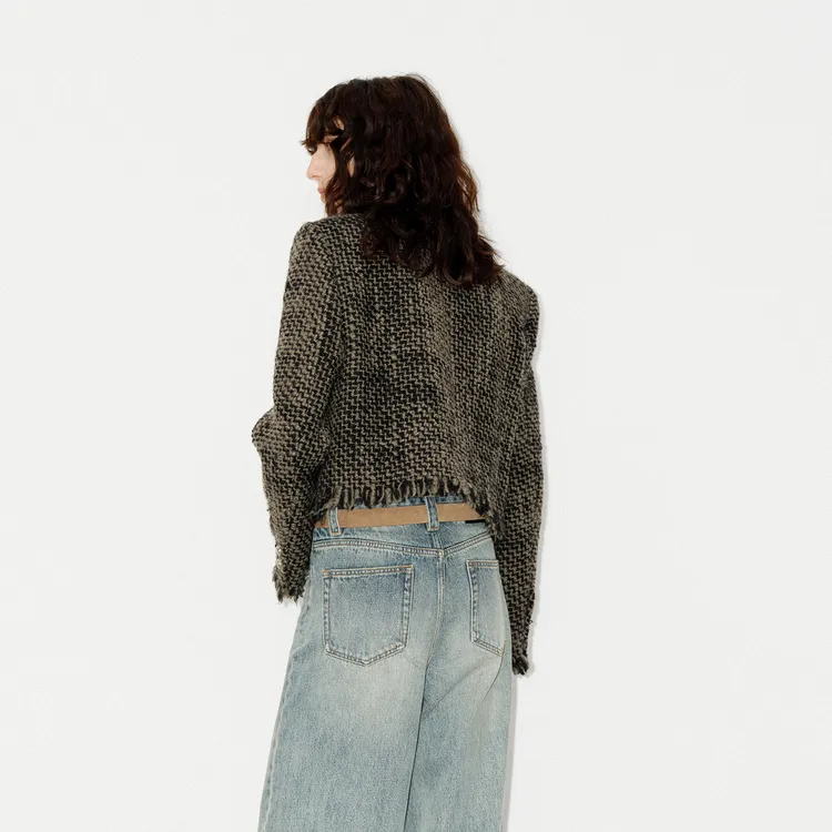 MOCO Jackets Coats Women's Mixed Color Tweed-3