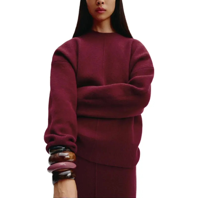 ZARA Sweaters Women's Burgundy-4