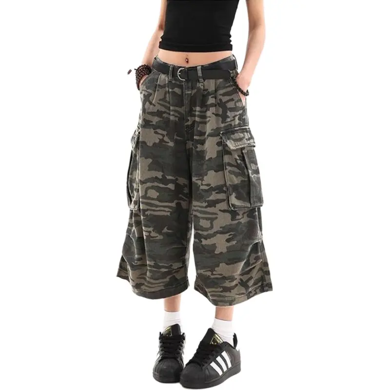NHZN Cargo Shorts Women's Camouflage-3