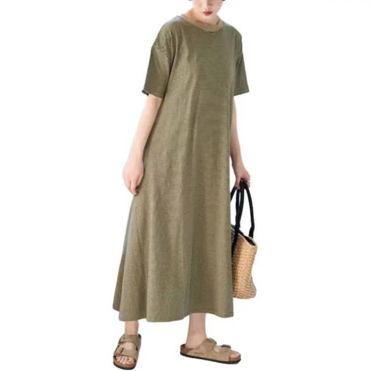 FREAK'S STORE Short Sleeved Dress Women's Beige Black-1