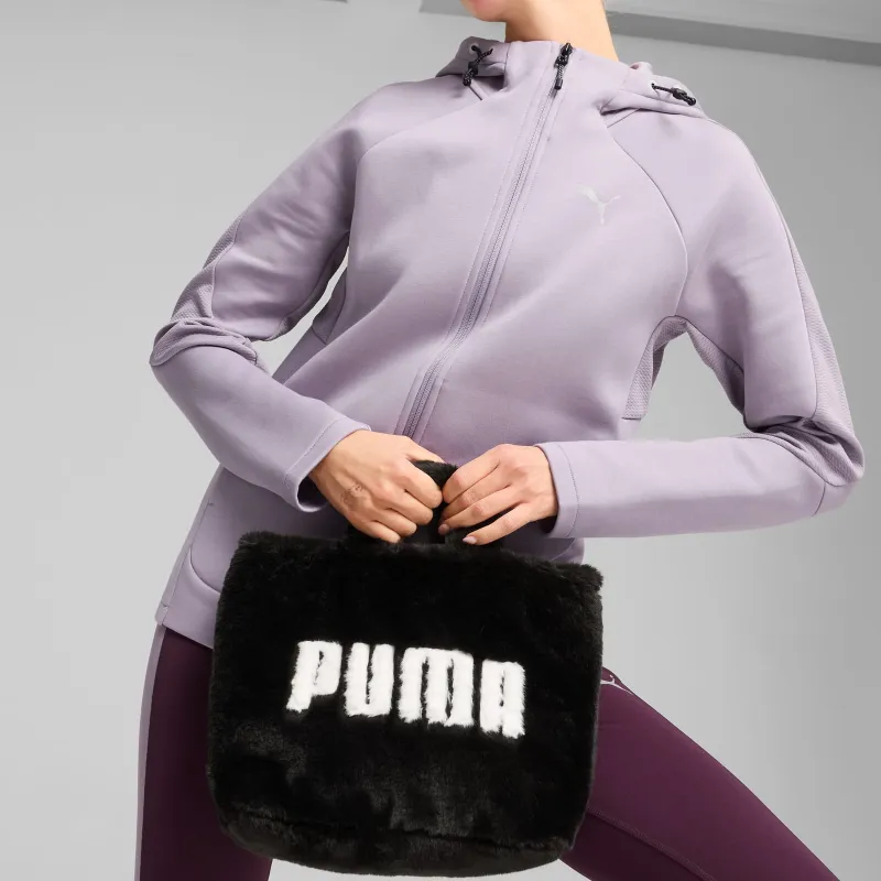 PUMA Polyester Tote Bag Shopping Bag Shoulder Bag Crossbody Bag Handbag Mini Women's Black-3