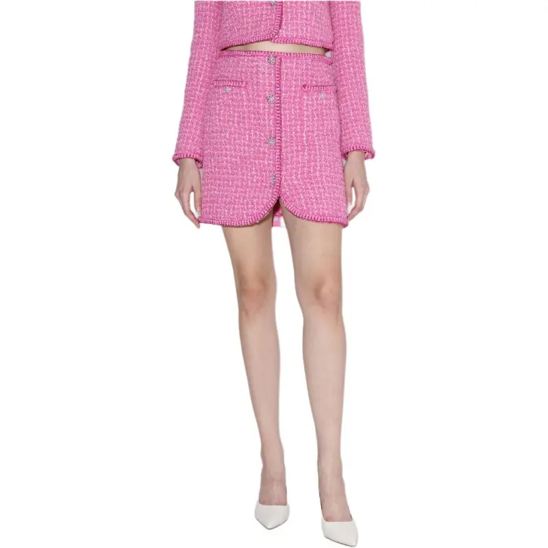 Bebe Casual Short Skirts Women's Rose Red-3