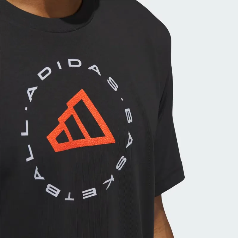 Adidas BASKETBALLHOOPS T-Shirt Men's Black-3
