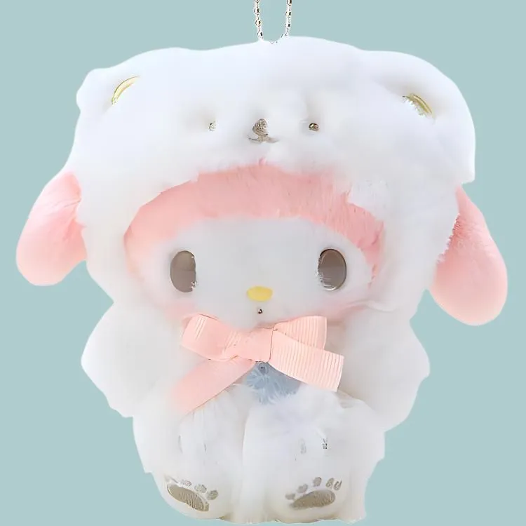 Sanrio My Melody White Latte Bear Collection Dolls Plush Pendant 14.5cm Height-1