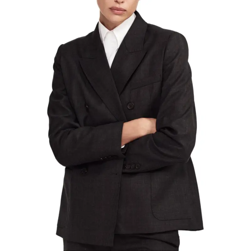 ZARA ZW Series Business Suit Women's Coal Gray-2