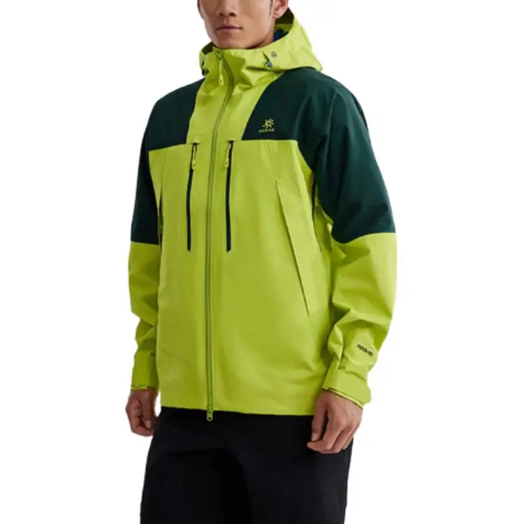 KAILAS Hooded Windbreaker Jacket Men's Lime Green/turquoise Green-2