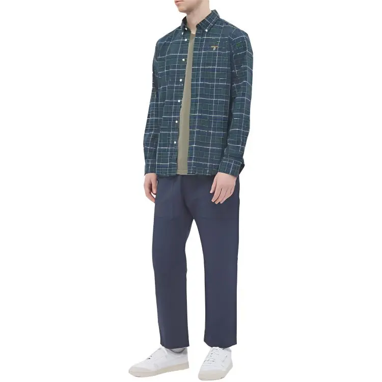 BARBOUR Shirts Men Green-4