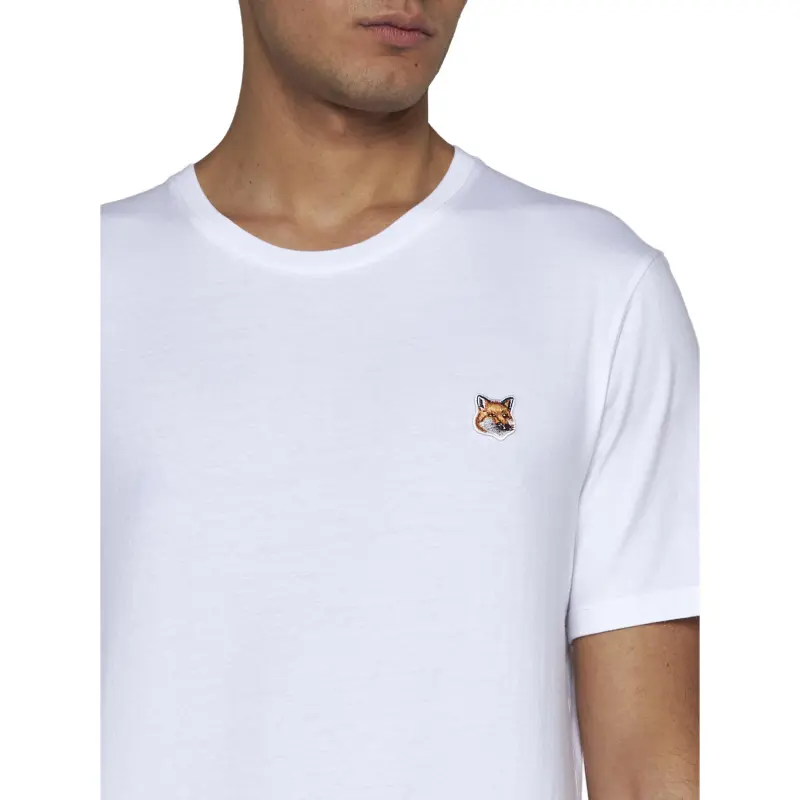 Maison Kitsune Fox Head Patch Crewneck T Shirt-5