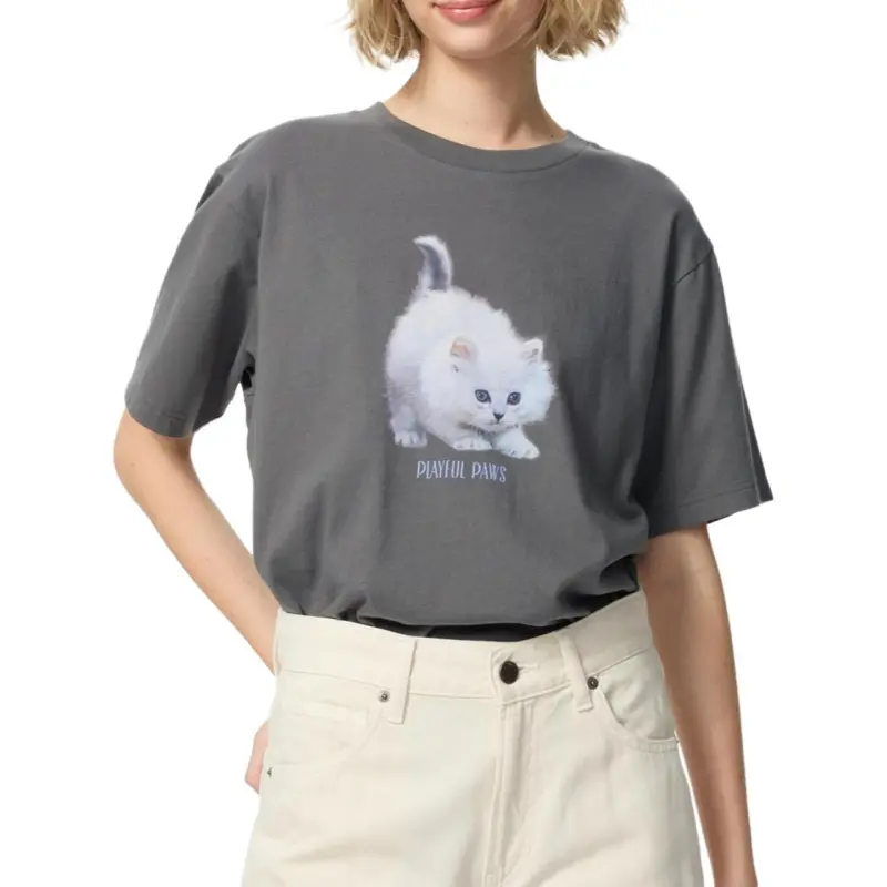 UNIQLO x Walter Chandoha Walter Chandoha Collaboration T-Shirt Women's Asphalt Gray-2