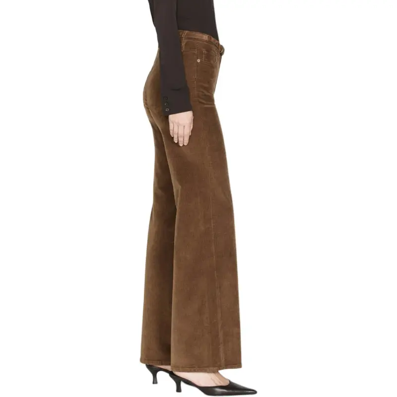 FRAME Le Slim Palazzo Corduroy Toast Pants-3