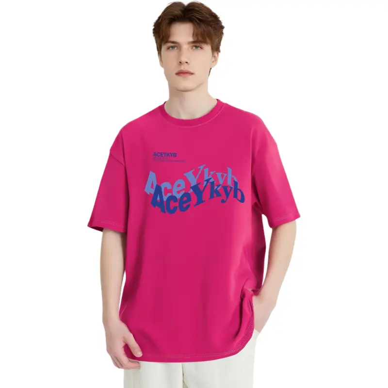 YK&YB T Shirts Unisex Rose Red-1