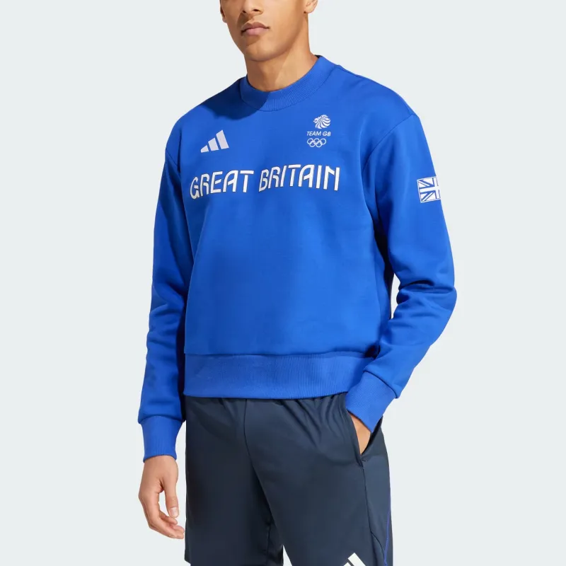 Adidas UK Training Wear Olympics Collection TEAM GB Sweatshirt Men's Blue-1