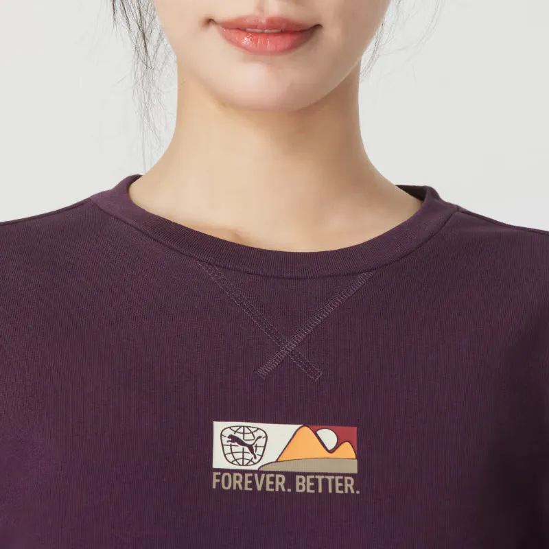PUMA Sweatshirt Women's Dark Purple-3