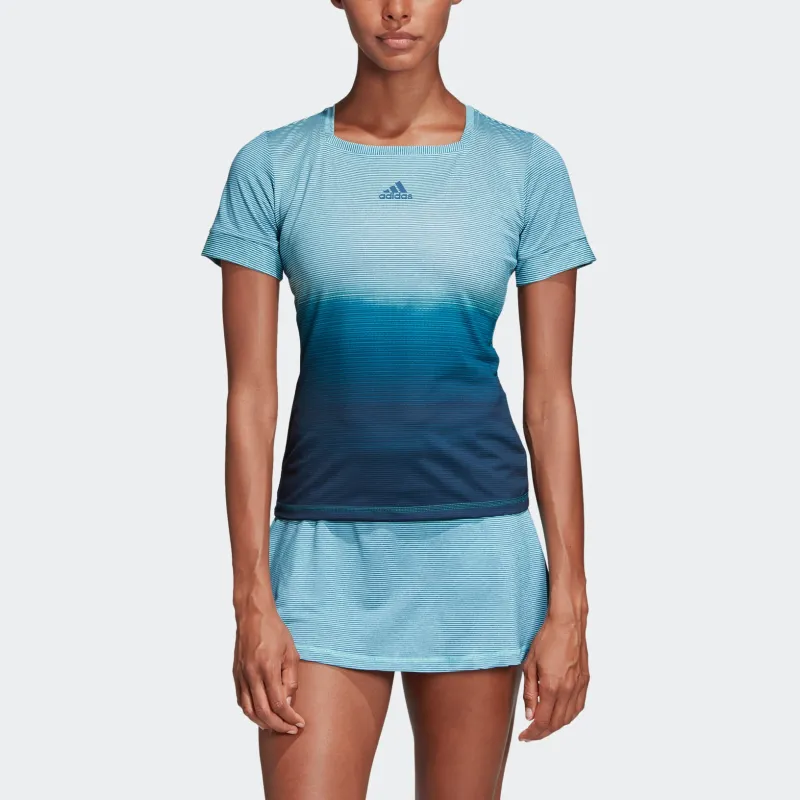 Adidas Tennis T-Shirt Women's Blue-2