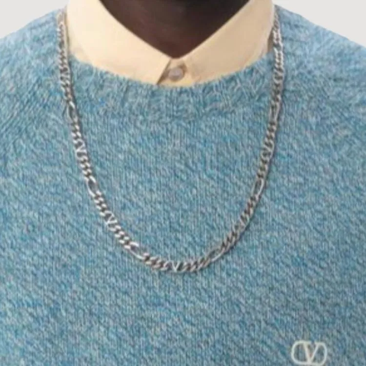 Valentino Metal Necklaces Men's Silver-1