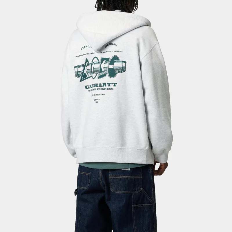 Carhartt WIP FW24 Hooded Runaway Sweat Jacket Jacket Unisex Gray-5